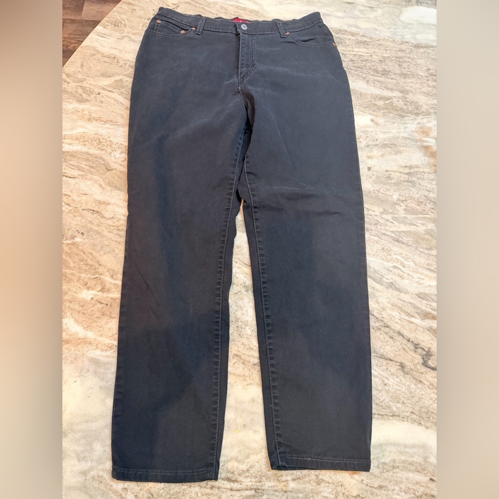 Levi’s 512 Slim Fit Tapered Jeans Black Stretch Women’s 16 Mid Rise Classic